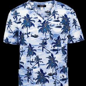 Koi Men's Christopher Print Tropical Palms XS
